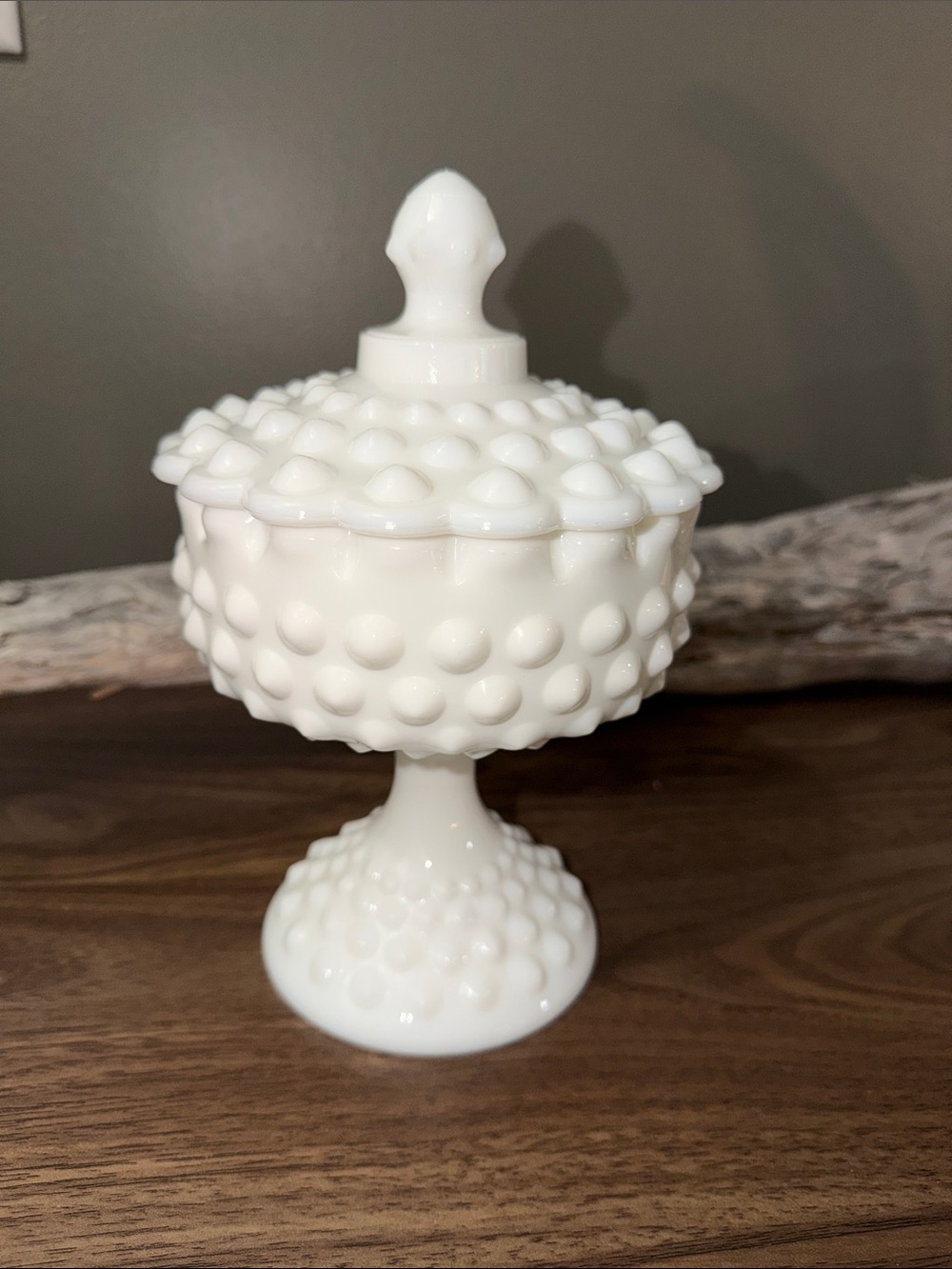 Fenton Hobnail Vintage Candy Dish w/Lid